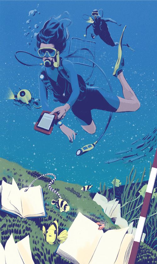 <그림-4> 딥 다이브 일러스트 이미지, 이미지 출처 : 핀터레스트