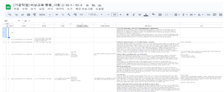 교과서 텍스트 데이터 가공작업 예시, 이미지 출처 : 미디어나비 제공