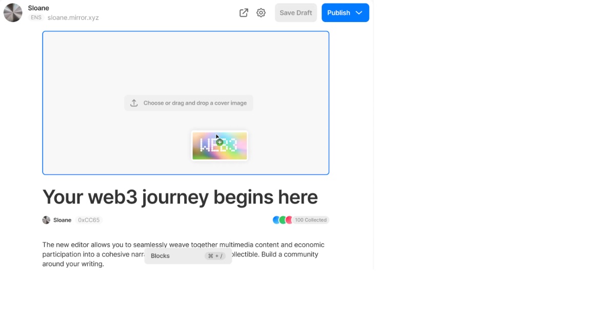 웹 3.0 텍스트 콘텐츠 플랫폼 미러